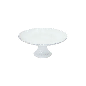 Pearl White Medium Footed Plate