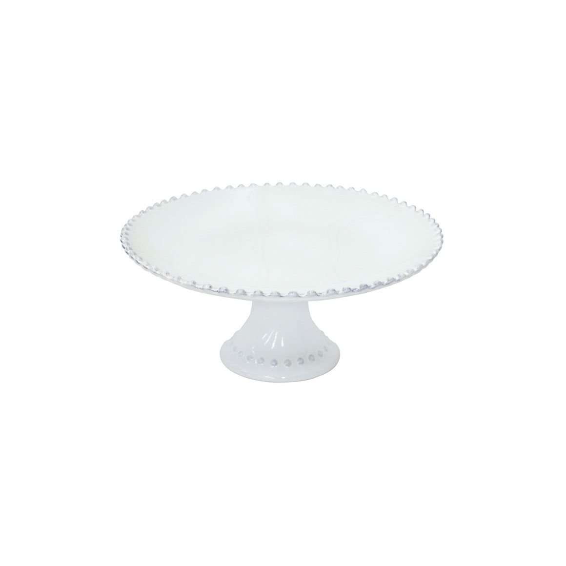 Pearl White Medium Footed Plate