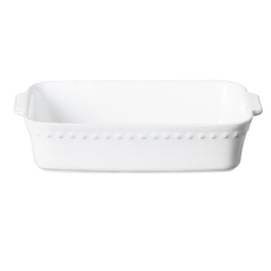 Pearl White Small Rectangular Baker