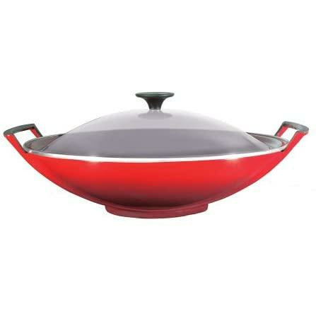 Le Creuset Signature Cast Iron Cerise Wok