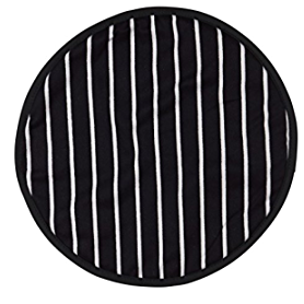 Dexam Navy Butchers Stripe Round Hob Cover