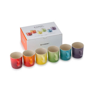 Le Creuset Stoneware Rainbow Espresso Mug Set
