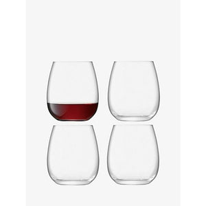 LSA Borough Stemless Red Wine Glass Set