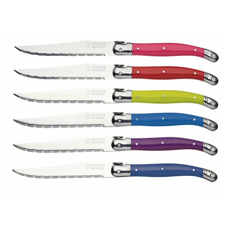 KitchenCraft Colourworks Steak Knife Set