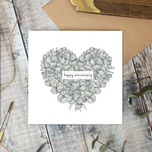 Toasted Crumpet Happy Anniversary Eucalyptus Card