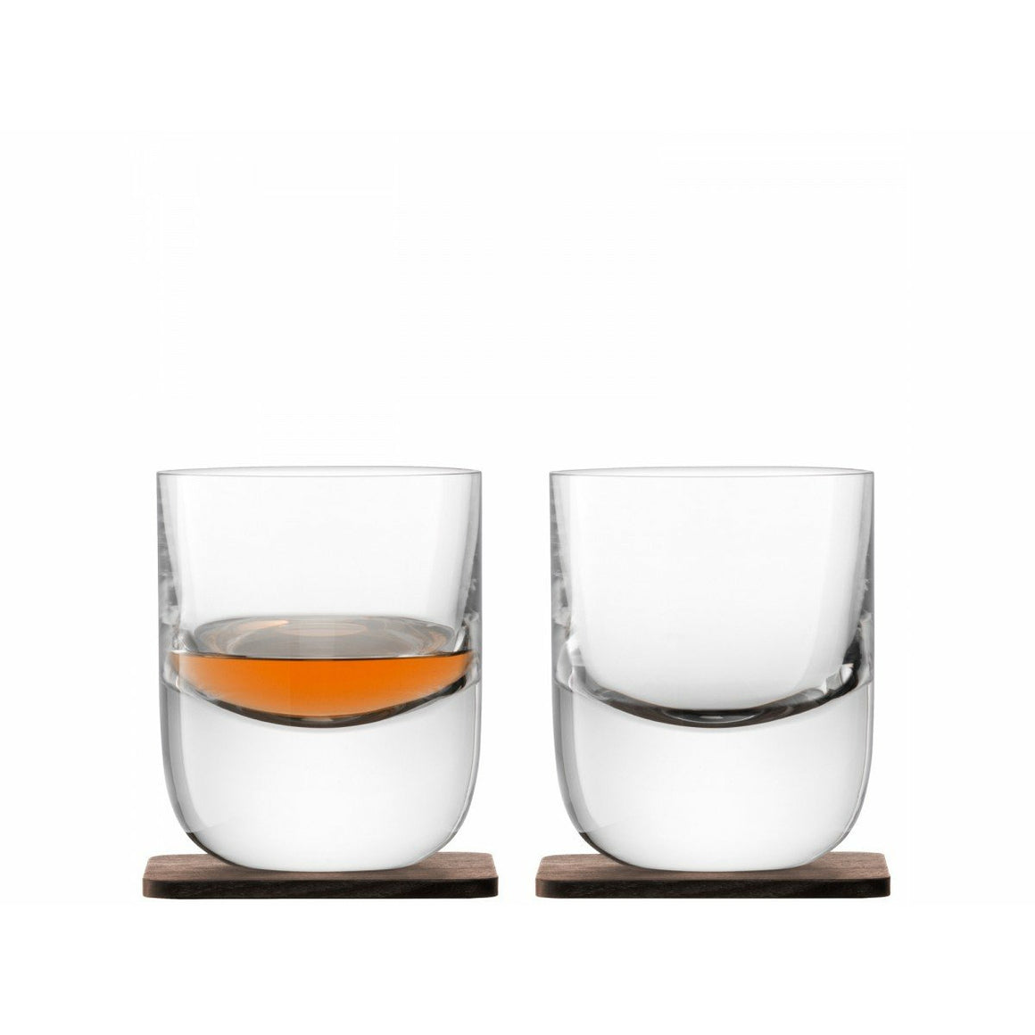 LSA Renfrew Whisky Tumbler & Walnut Coaster Set