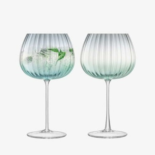 LSA Dusk Green & Grey Balloon Goblets