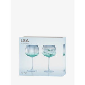 LSA Dusk Green & Grey Balloon Goblets