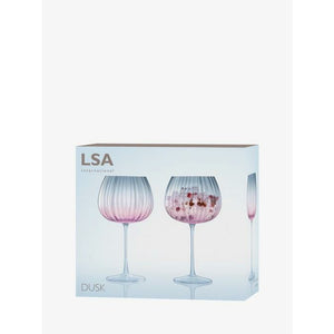 LSA Dusk Pink & Grey Balloon Goblets