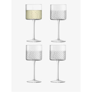 LSA Wicker Clear Wine Glass Set