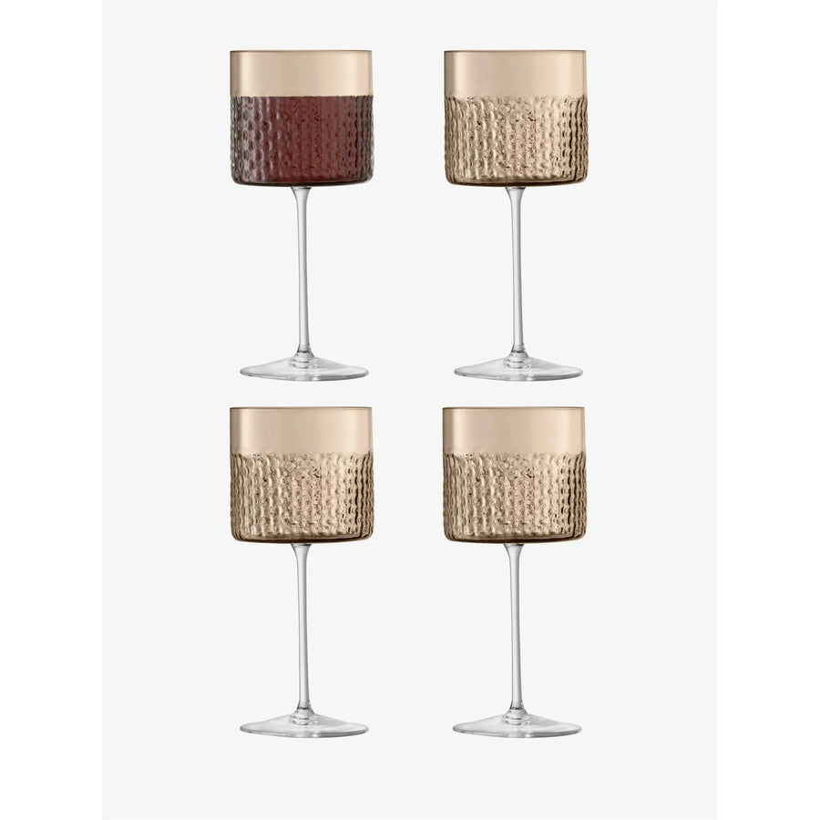 LSA Wicker Taupe Wine Glasses