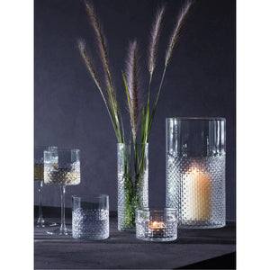 LSA Wicker Clear 25cm Vase