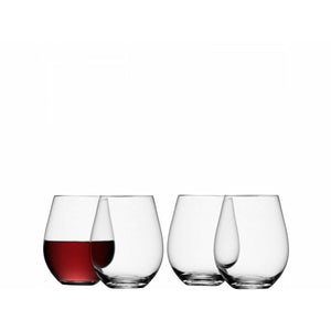 LSA Set 4 Stemless Red Wine Glasses