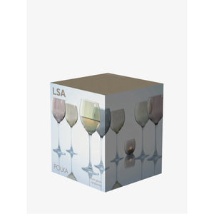 LSA Metallic Polka Wine Glasses