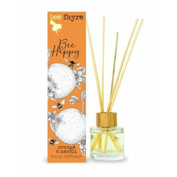 Bee Fayre Bee Happy Orange & Neroli Reed DIffuser 50ml