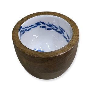Shoeless Joe Blue Swirl Fish Nibbles Bowl