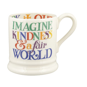 Emma Bridgewater Rainbow Toast Kindness & Fair World Half Pint Mug