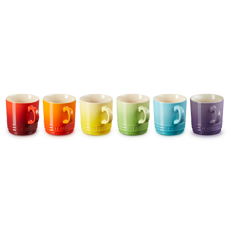 Le Creuset Rainbow 200ml Cappuccino Mug Set