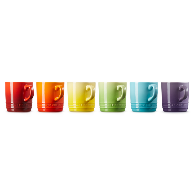 Le Creuset Rainbow 200ml Cappuccino Mug Set