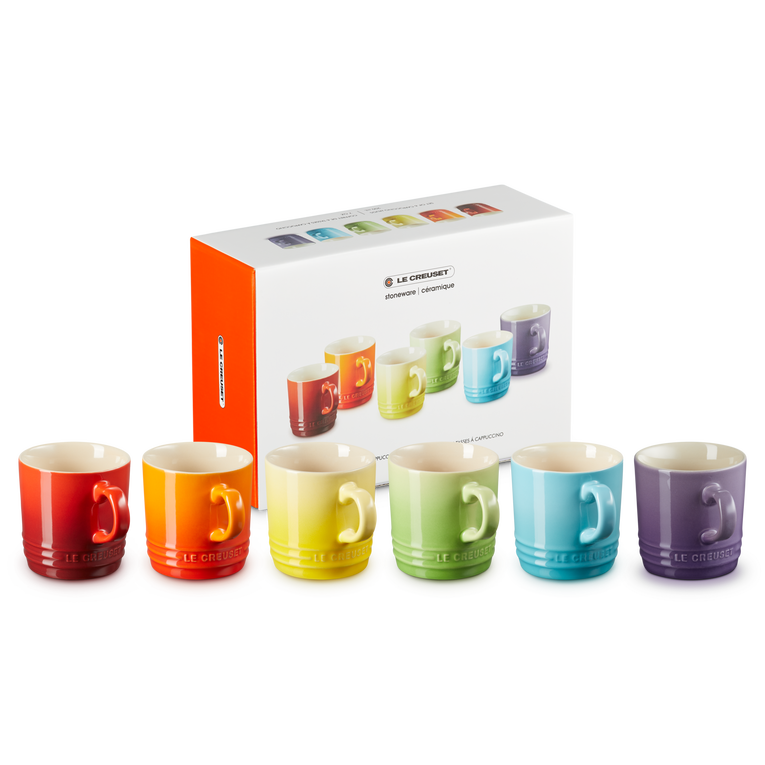 Le Creuset Rainbow 200ml Cappuccino Mug Set