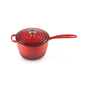 Le Creuset Signature Cast Iron Cerise Saucepan - All Sizes