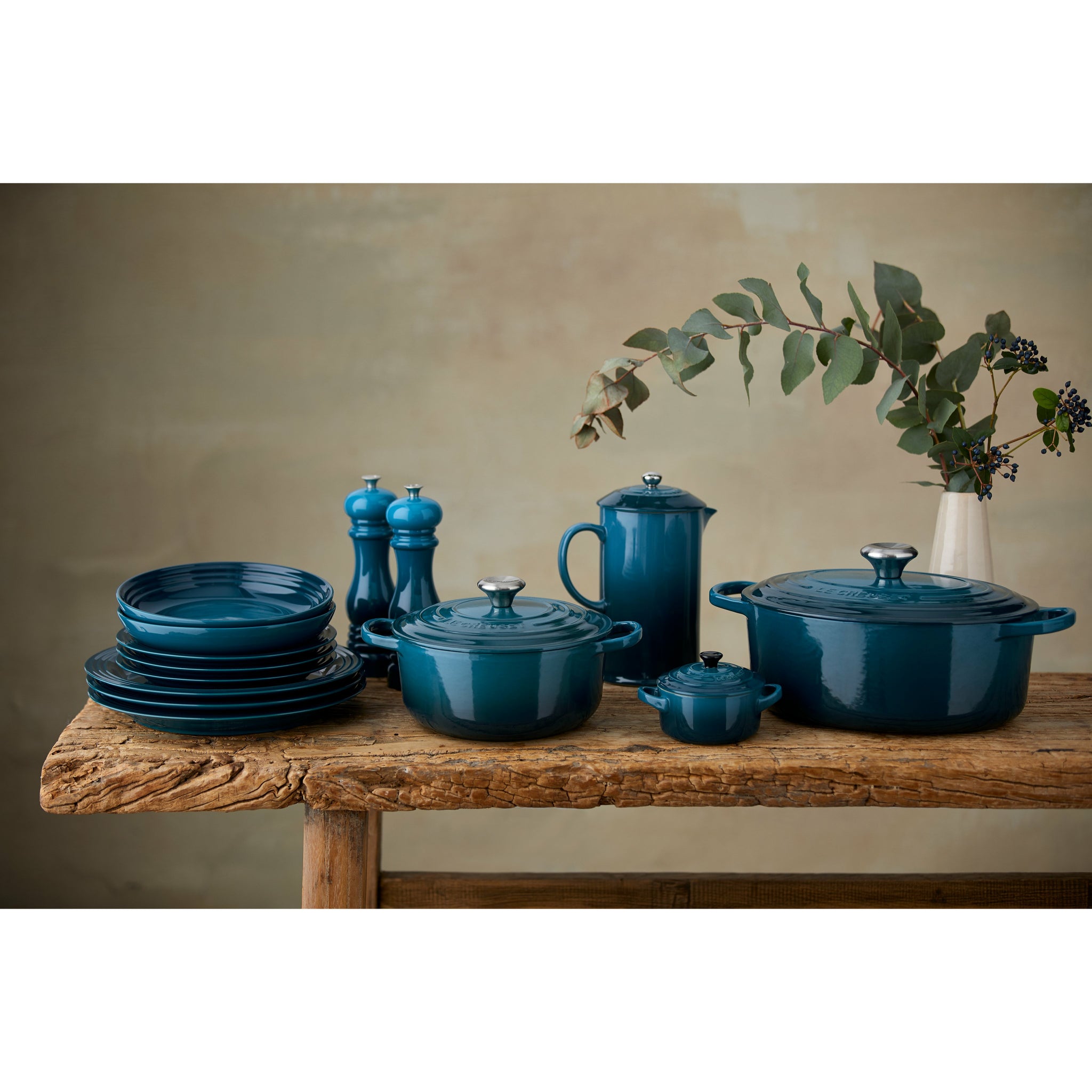 Le Creuset Signature Cast Iron Deep Teal Oval Casserole - All Sizes