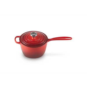 Le Creuset Signature Cast Iron Cerise Saucepan - All Sizes