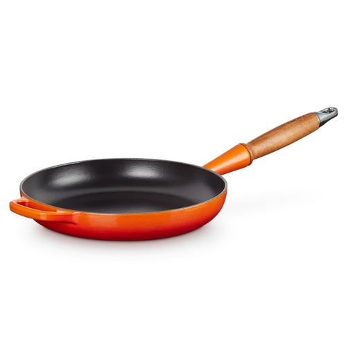 Le Creuset Signature Cast Iron Volcanic Frying with Wooden Handle - All Sizes