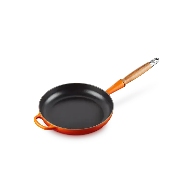 Le Creuset Signature Cast Iron Volcanic Frying with Wooden Handle - All Sizes