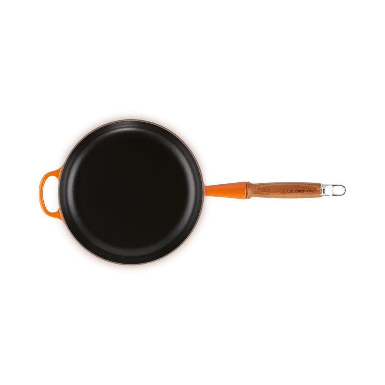 Le Creuset Signature Cast Iron Volcanic Frying with Wooden Handle - All Sizes