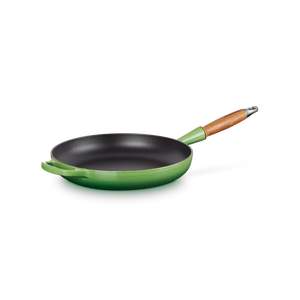 Le Creuset Signature Cast Iron Bamboo 28cm Frying Pan with Wooden Handle