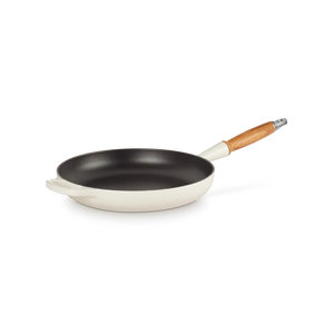 Le Creuset Signature Cast Iron Meringue 28cm Frying Pan with Wooden Handle