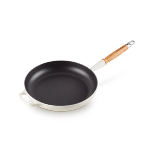 Le Creuset Signature Cast Iron Meringue 28cm Frying Pan with Wooden Handle