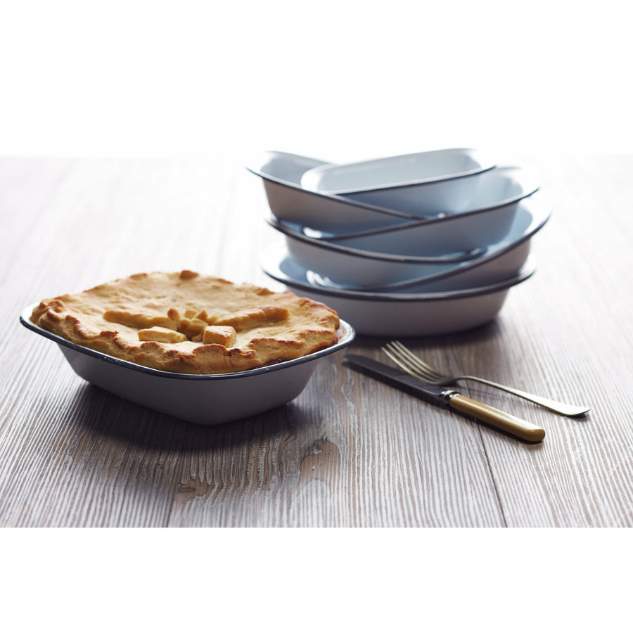 KitchenCraft Enamel Oblong Pie Dish - All Sizes