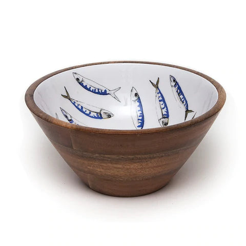 Shoeless Joe Mackerel Wooden Bowl - All Sizes