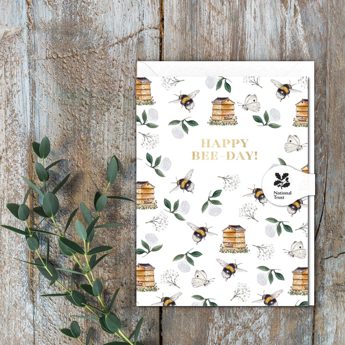 Toasted Crumpet Happy Bee-Day! Bees and Bee Hives Mini Card