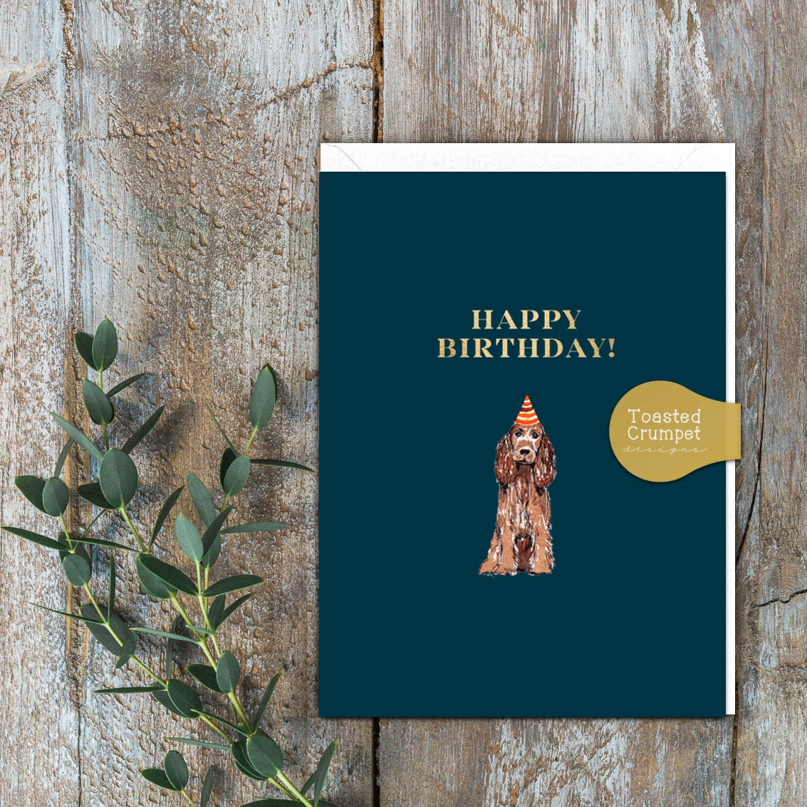 Toasted Crumpet Happy Birthday Cocker Spaniel Mini Card