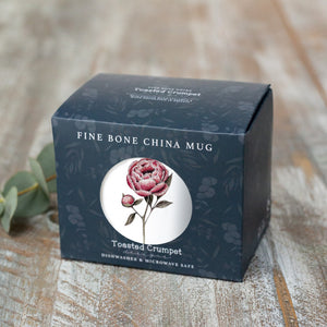 Toasted Crumpet Peony Mug in a Gift Box