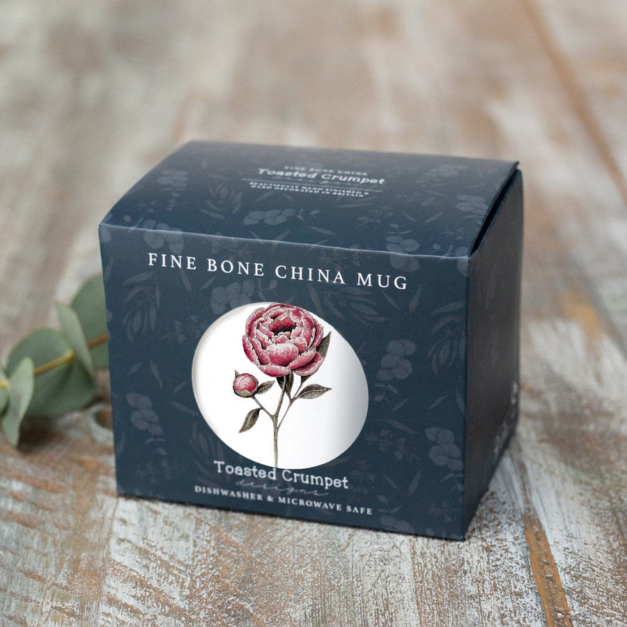 Toasted Crumpet Peony Mug in a Gift Box