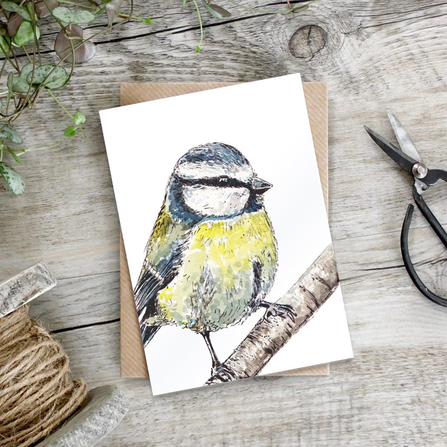 Toasted Crumpet Blue Tit Card