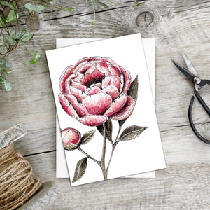 Toasted Crumpet Peony Card