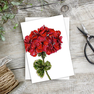 Toasted Crumpet Geranium card