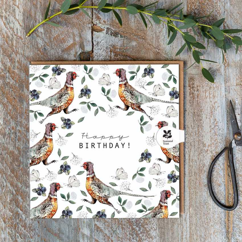 Toasted Crumpet Happy Birthday Pheasant Card