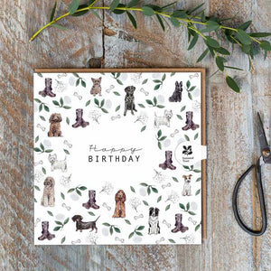 Toasted Crumpet Happy Birthday! Dogs Card