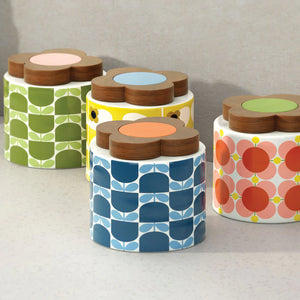 Orla Kiely Block Flower Navy Storage Jar