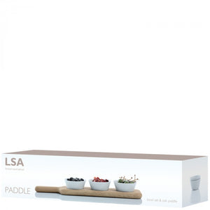 LSA Oak Paddle & Bowl Set