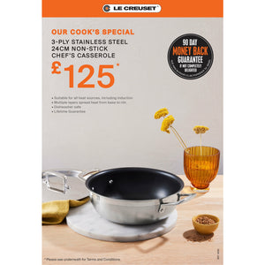 Le Creuset Cook's Special 3-Ply 24cm Chef's Casserole