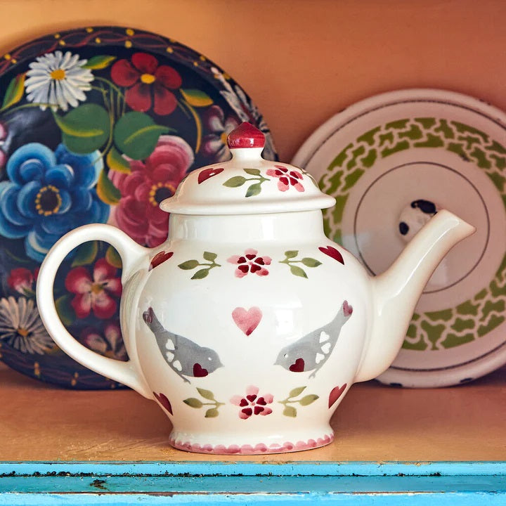 Emma Bridgewater Lovebirds 3 Mug Teapot