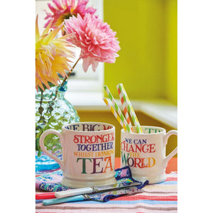 Emma Bridgewater Rainbow Toast Change The World Half Pint Mug