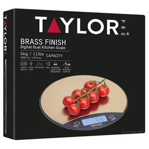 Taylor Pro Dual-Unit 5kg Digital Scale - Brass